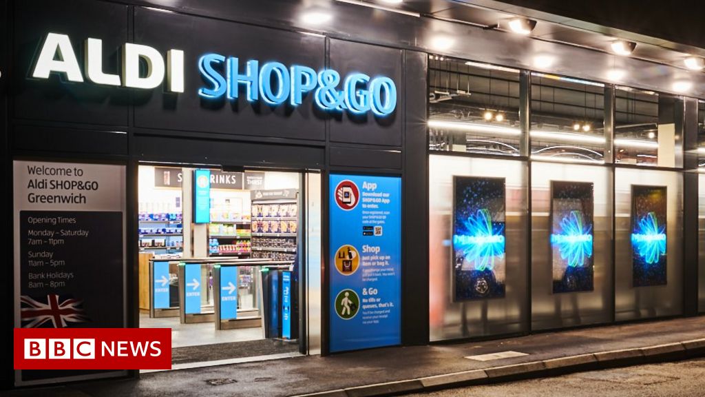 Aldi opens its first till-free supermarket – BBC News