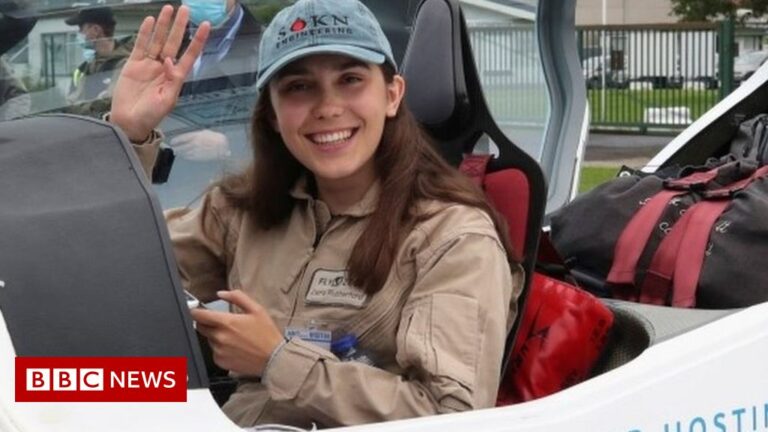Teenage pilot Zara Rutherford completes solo round-world record – BBC News