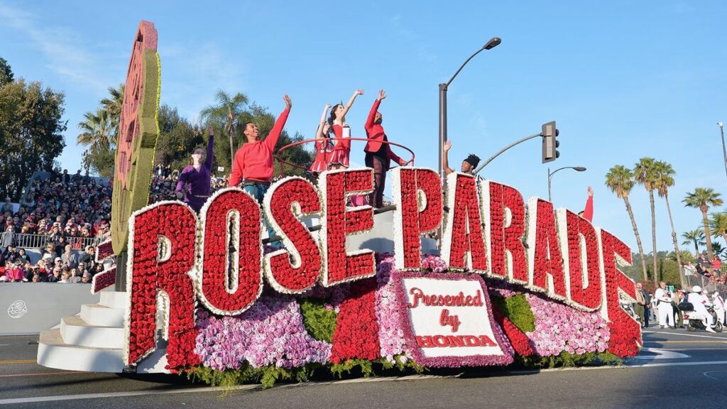 Flower-covered Floats Blossom at the Annual Rose Parade