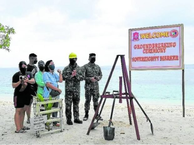 AFP builds sovereignty marker on isle near Malaysian border