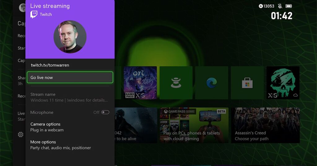 Twitch streaming returns to the Xbox dashboard in a new update – The Verge