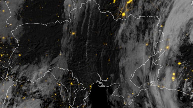 Satellite imagery shows Ukraine going dark