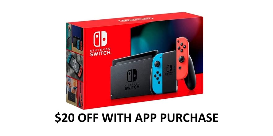 Nintendo Switch 32GB Gaming Console (Neon Blue and Red Joy-Con) $289.99
