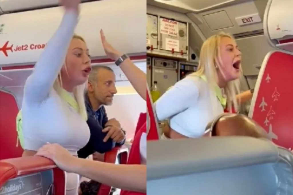 Vídeo mostra mulher agredindo tripulação de voo por se irritar com choro dos bebês durante viagem – Pais