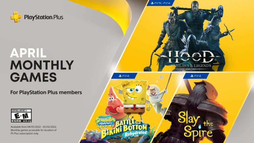 PlayStation Plus games for April: Hood: Outlaws & Legends, SpongeBob SquarePants: Battle for Bikini Bottom – Rehydrated, Slay the Spire – PlayStation.Blog